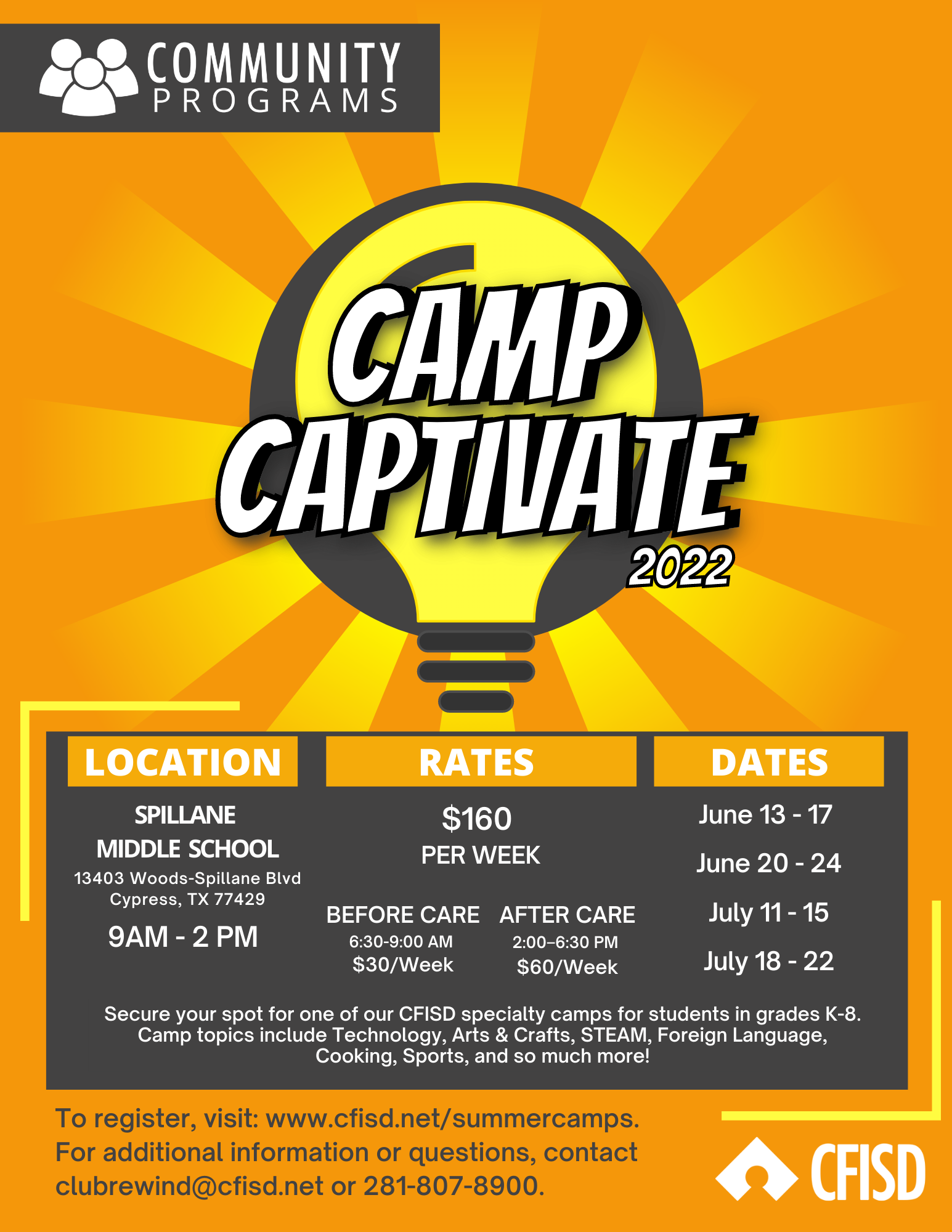 Camp Captivate Flyer